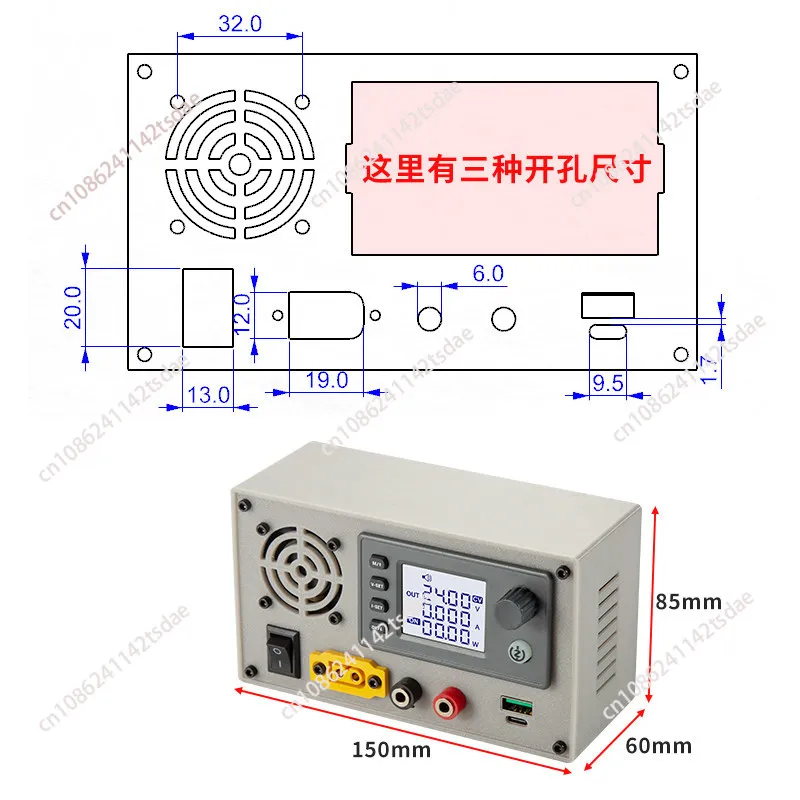 The old ATX computer power supply was upgraded to an adjustable power supply and PD100W fast charging SW3518 module, SK120x150c