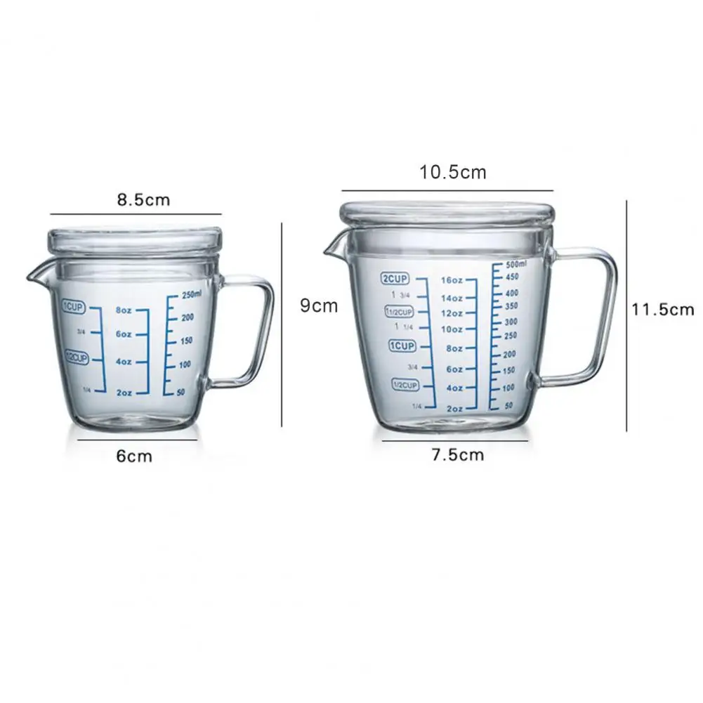 Useful Measuring Cup Broken-resistant Clear Scale Design Glass Graduated Juice Cup