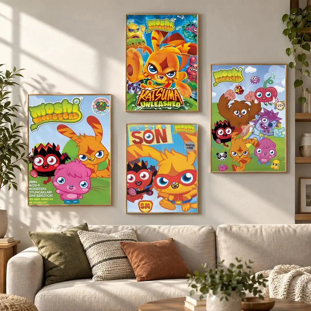 Game M-Moshi Monsters Poster HD Waterproof Aesthetic Wall For Home Decor Trendy Durable Easy To Apply Art