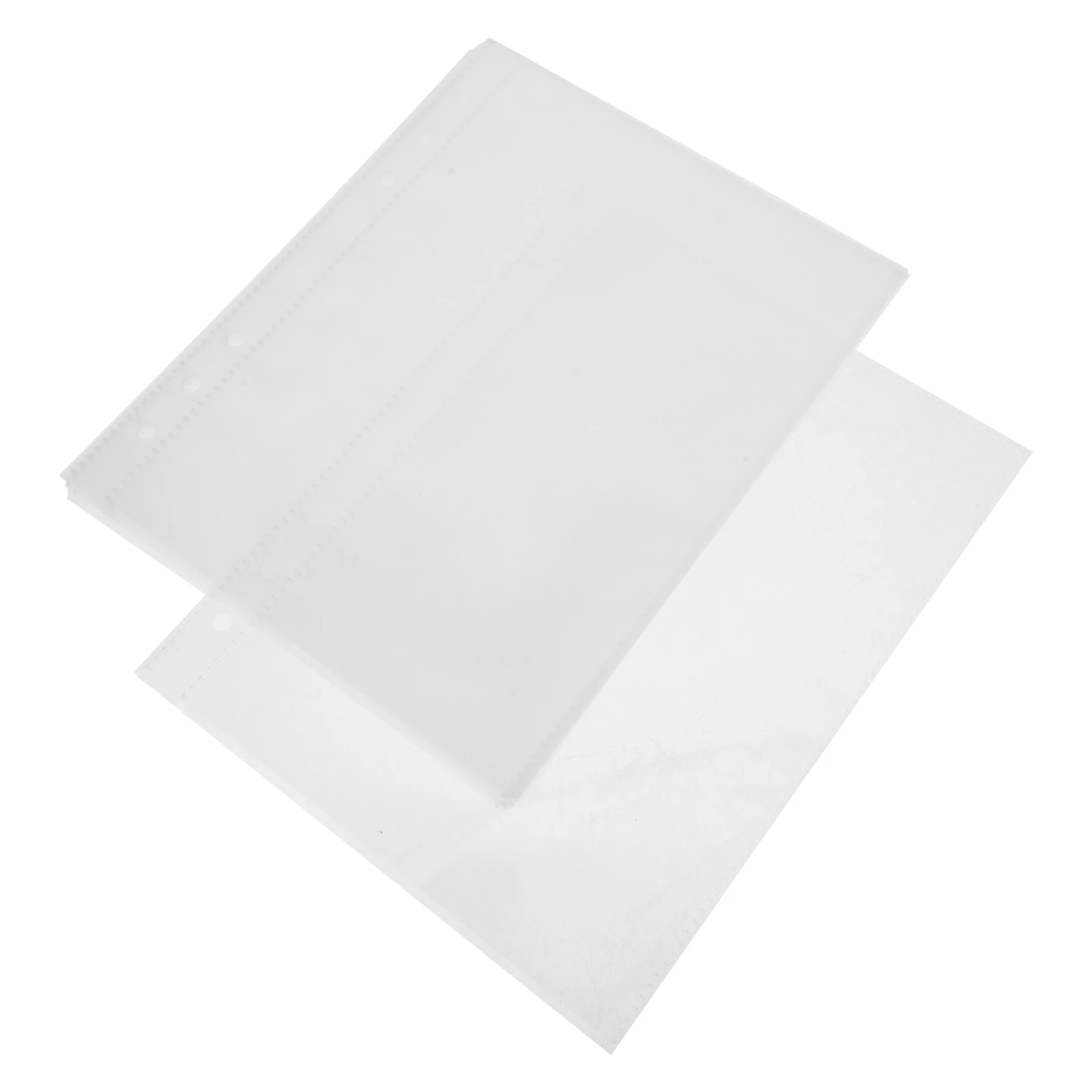 50 قطعة A5 6 حلقة الموثق إدراج واضح البلاستيك ورقة حماة جيوب على الوجهين ألبوم صور عبوة صفحات لاستلام الصور #1