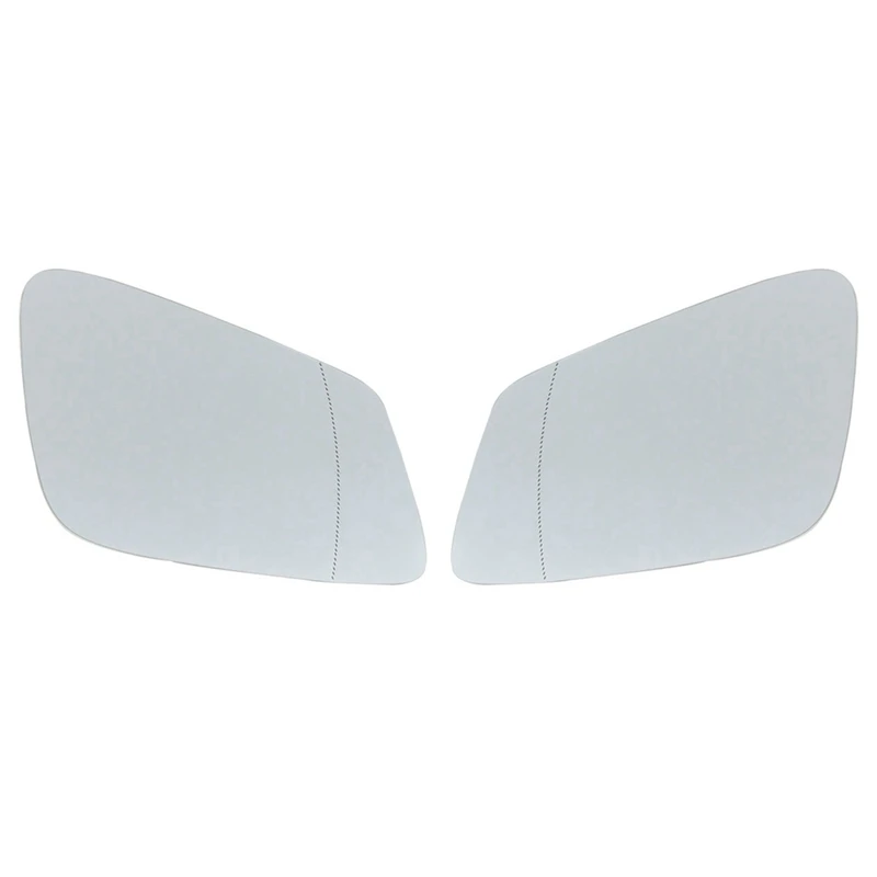 Car Rear View Mirror Glass Lens With Wire 4 Pins Left Right Heated For BMW 5 6 7 Series X3 Parts 51167186587 51167186588