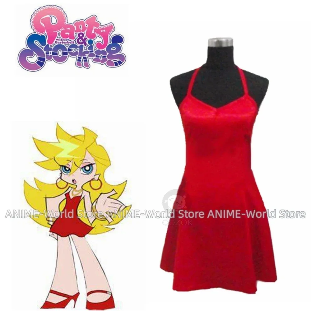 《taille-personnalisee》-culotte-et-bas-d'anime-avec-porte-jarretelles-culotte-d'heroine-costume-de-cosplay-robe-rouge-personnalisee