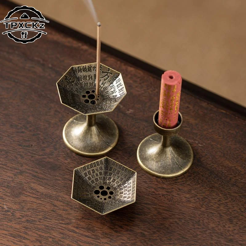 Split-type Alloy Incense Holder High-footed 9-Holes Sandalwood Incense Burner Stable Aromatherapy Stove Home Decoration