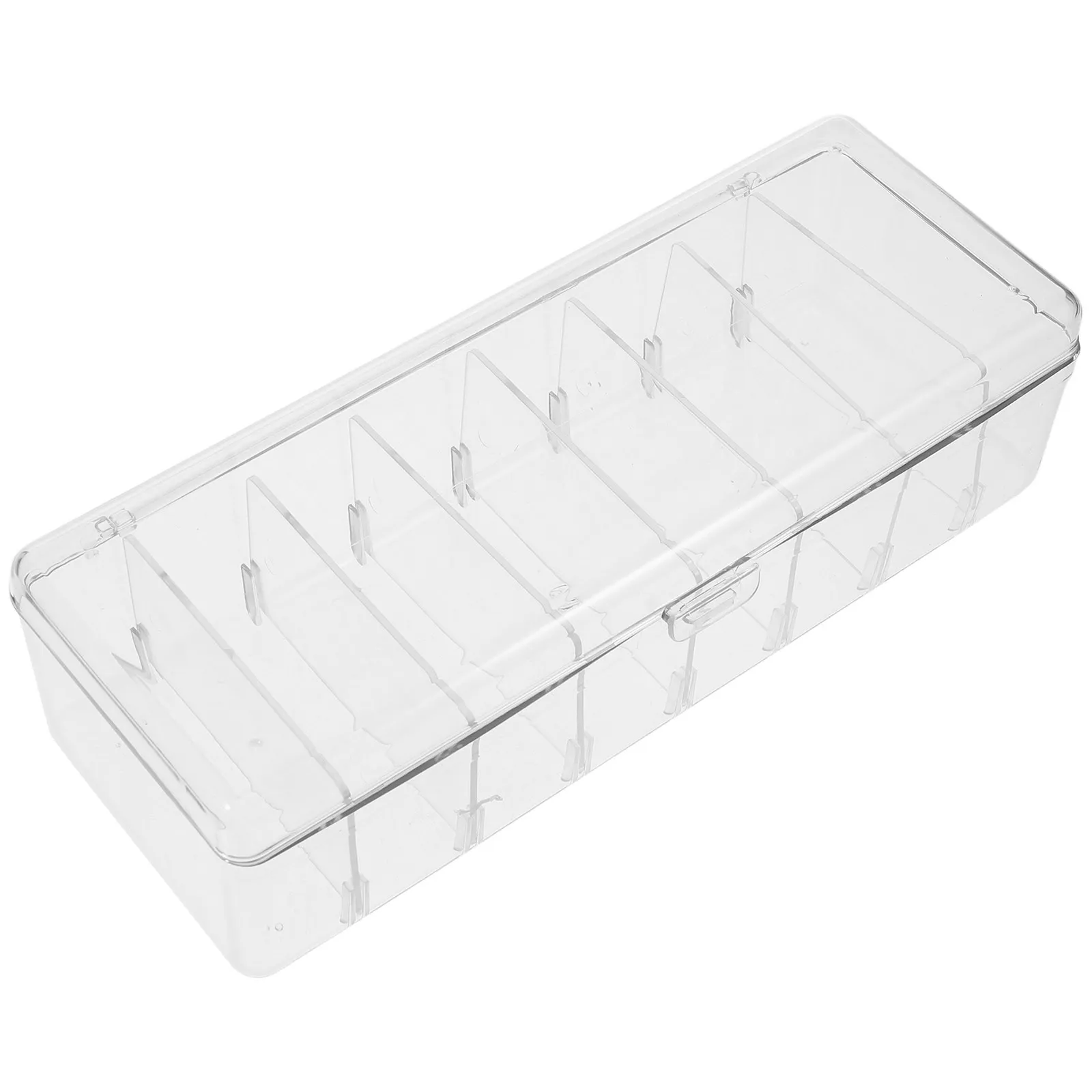 

Thickened Transparent Plastic Desktop Storage Box Detachable Dividers Card Business Cable Organizer Case Home Office