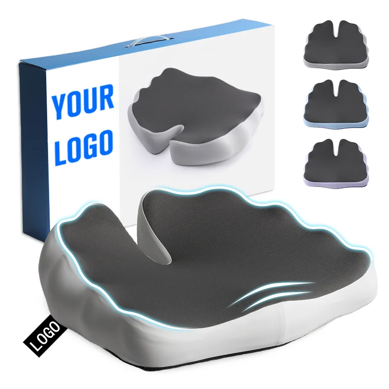 OEM ODM Large Coccyx  Car Seat Cushion with Enhanced Memory Foam  Circulation Removable Cover Seat Cushion