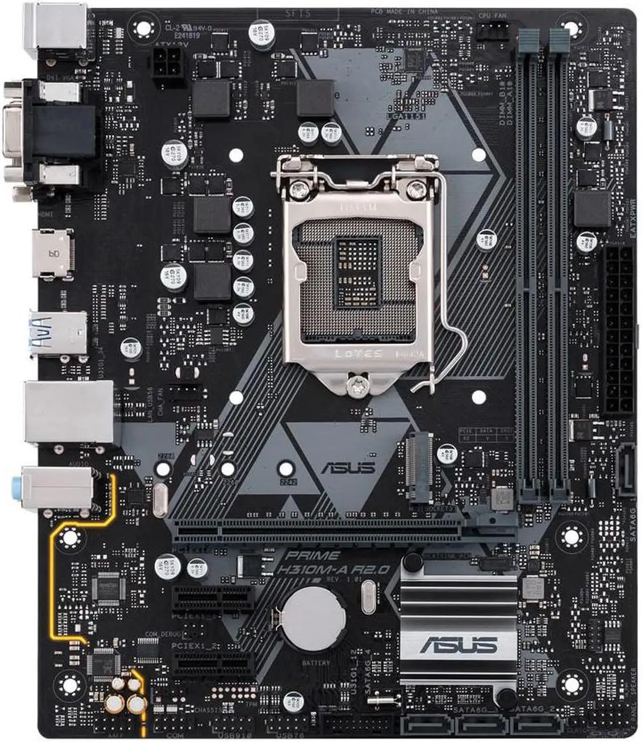 ASUS PRIME H310M-A R2.0 Motherboard LGA 1200  DDR4 64GB PCI-E 3.0 M.2 USB3.2 Micro ATX  support For 10th gen Core i5-9400F cpu