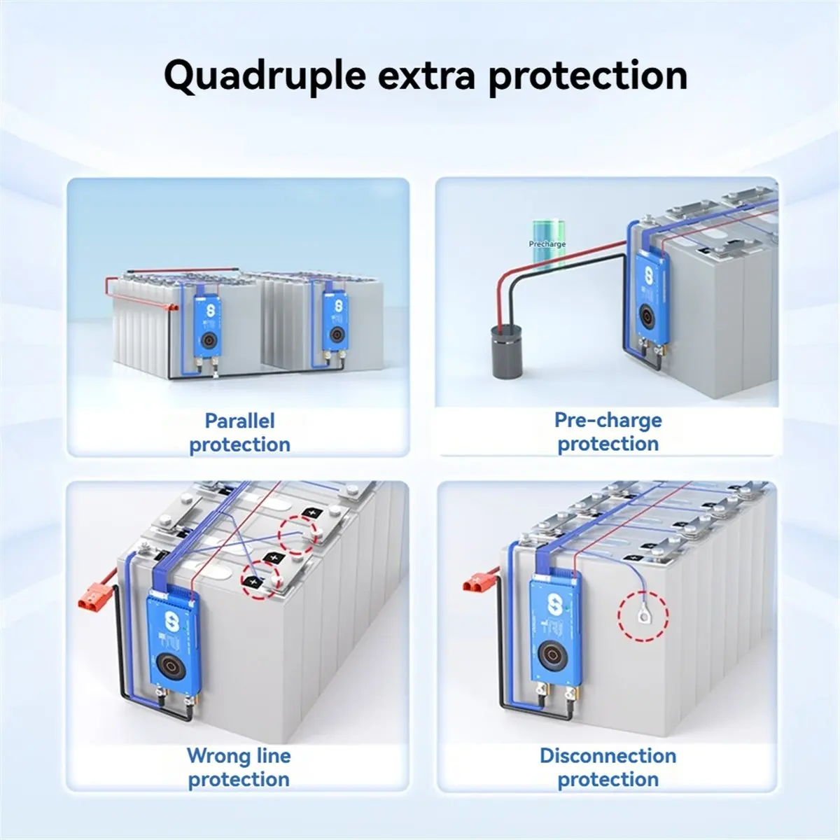 Smart Wifi 1A Active Balance Current 4S 8s Bluetooth 4S 8S 60A Lifepo4 Li-Ion CAN