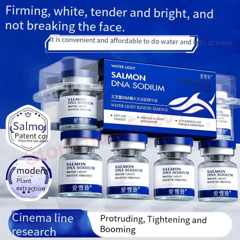 8Vials Peptide Salmon DNA Ampoule Serum Moisturise AQUA Serum Face oil Control Skin Care Nourishing And Moisturizing Essence