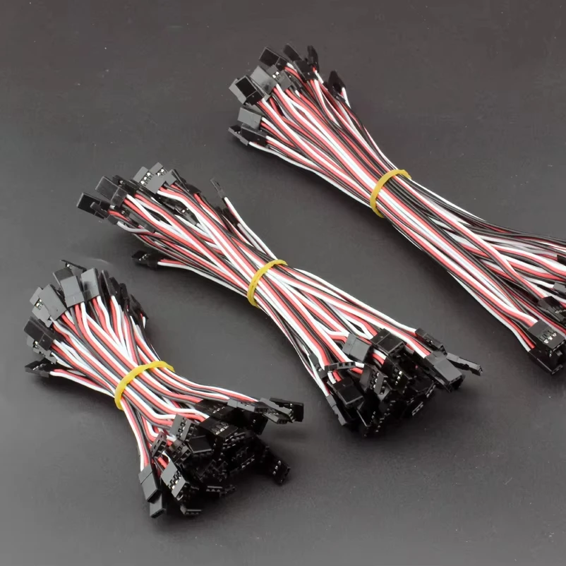 10Pcs New 10cm 15cm 30cm Male To Male JR Plug Servo Extension Lead Wire Cable For KK MK MWC APM Flight Controller RC Helicopter