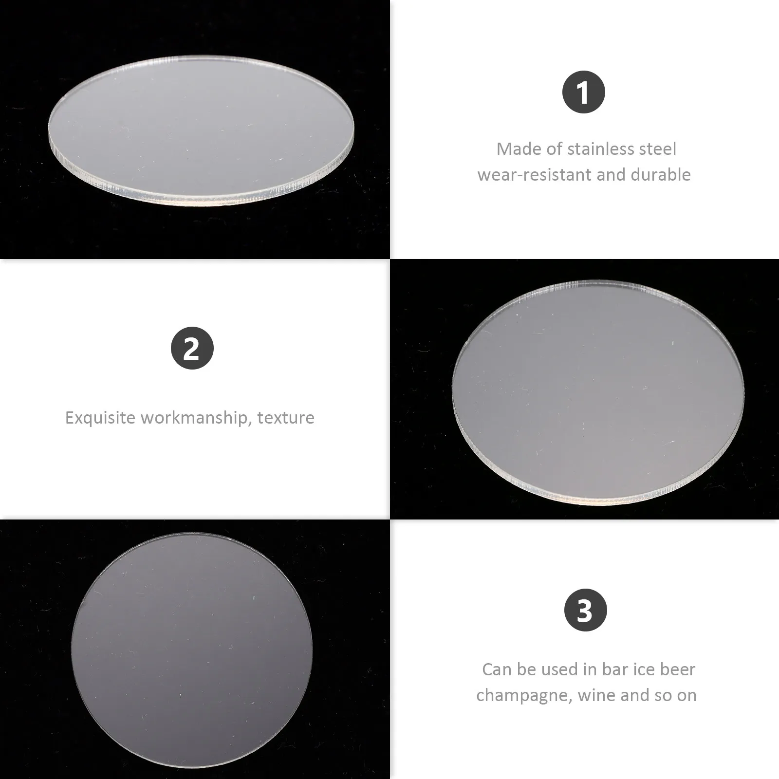 30Pcs Transparent Acrylic Circles Multi Function DIY Painting Discs Lightweight Shatter Resistant for Crafters Artists Decor