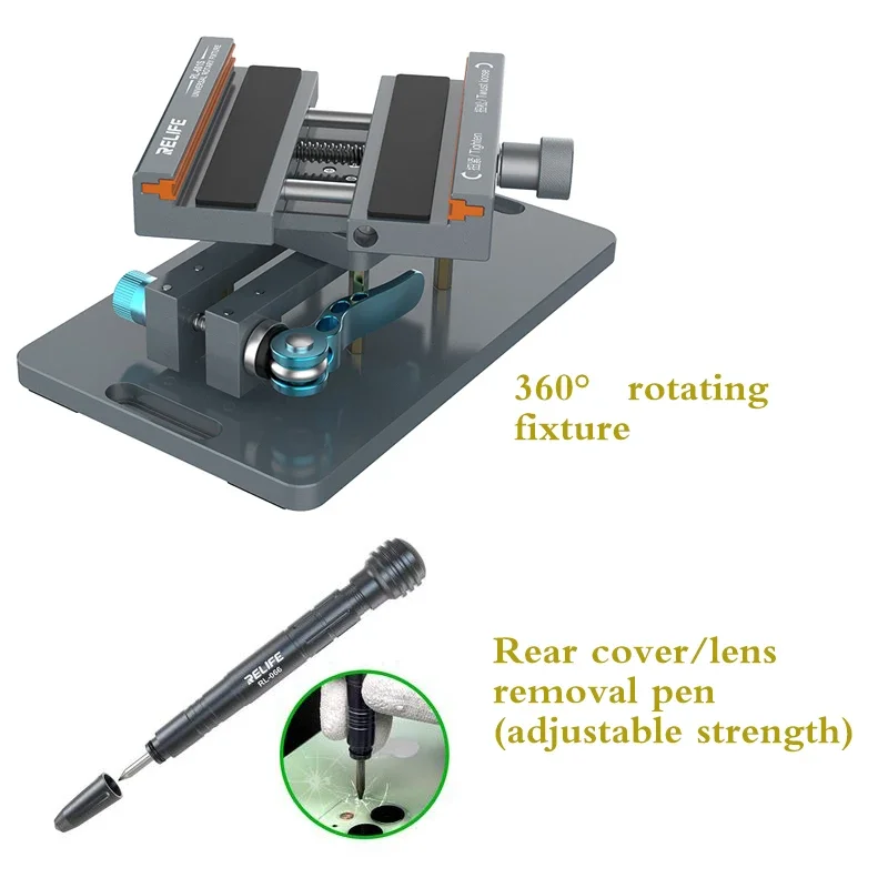 

RELIFE RL-601S 360° Rotating Universal Fixture High Temperature Resistance for Efficiently Remove The Back Cover Glass Holding