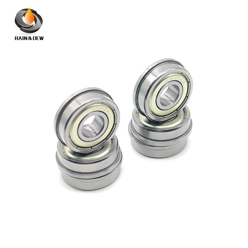 10PCS F6000ZZ Flange Bearing 10x26x8 mm Double Shielded Deep Groove Flanged F6000ZZ Ball Bearings F6000-2Z F6000Z