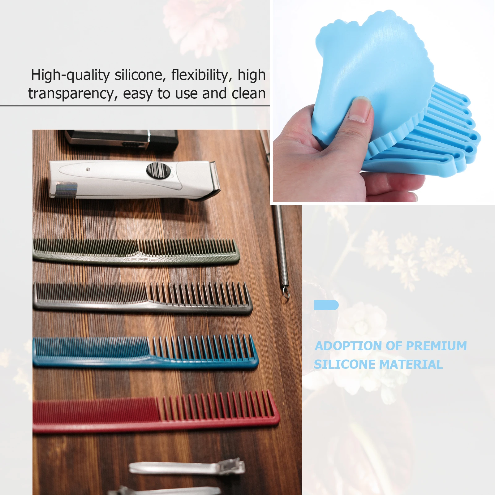 

1pc Crystal Epoxy Mold Premium Silicone Diy Comb Mold For Hairdressing Styling Reverse Mould Simple Diy Craft Jewelry Making