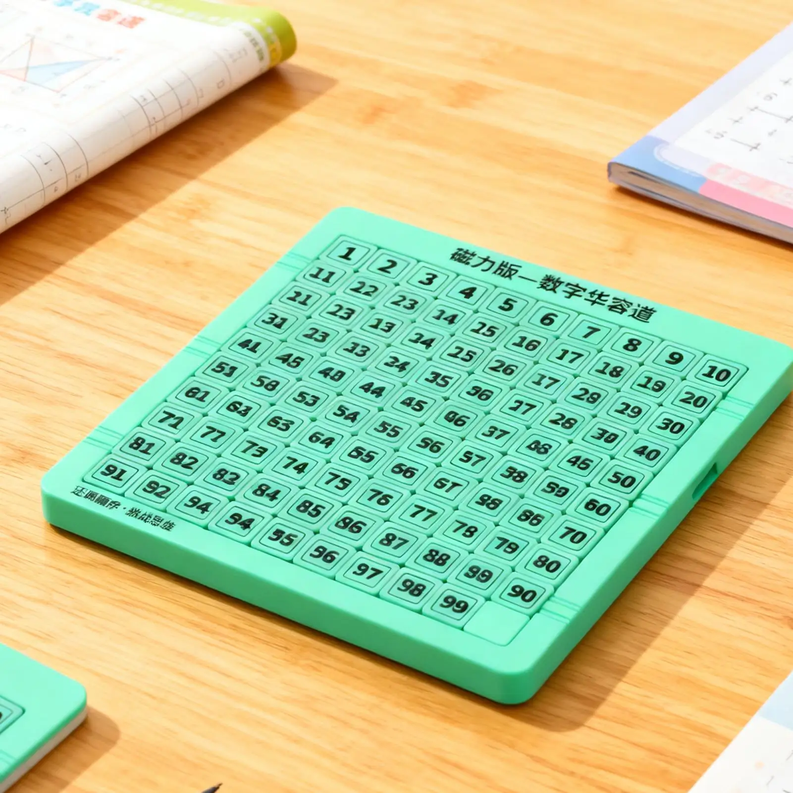 Schuifpuzzel 1-99 Nummer Magnetisch Educatief Tellen Speelgoed Doodle Board Met Pen Voor Jongens Meisjes Tieners Pasen Reizen Kerstmis