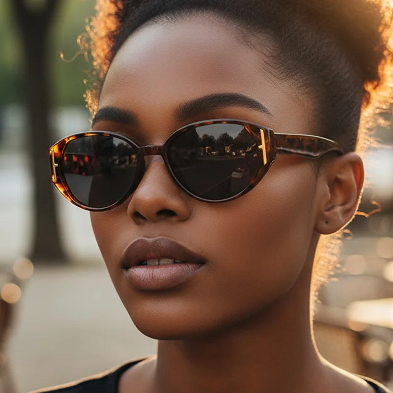 نظارات شمسية بيضاوية على شكل عين القطة بتصميم كلاسيكي كلاسيكي متعدد الاستخدامات للجنسين، نظارات شمسية عصرية للعطلات والسفر والقيادة للحماية من الأشعة فوق البنفسجية