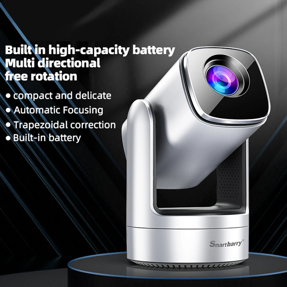 NEW HT26 Projector Android12.0 200 Lumens 1080P Outdoor Portable Mini Movie Home with Dual WiFi BT5.2 Projectors Holiday Gift