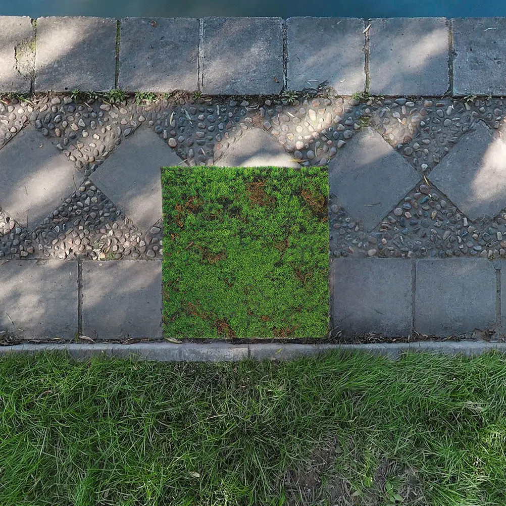 30x30 Cm Fake Grass Turf Mat High Realism Synthetic Lawn Carpet for Patios Balconies Table Runners Craft Projects Landscape