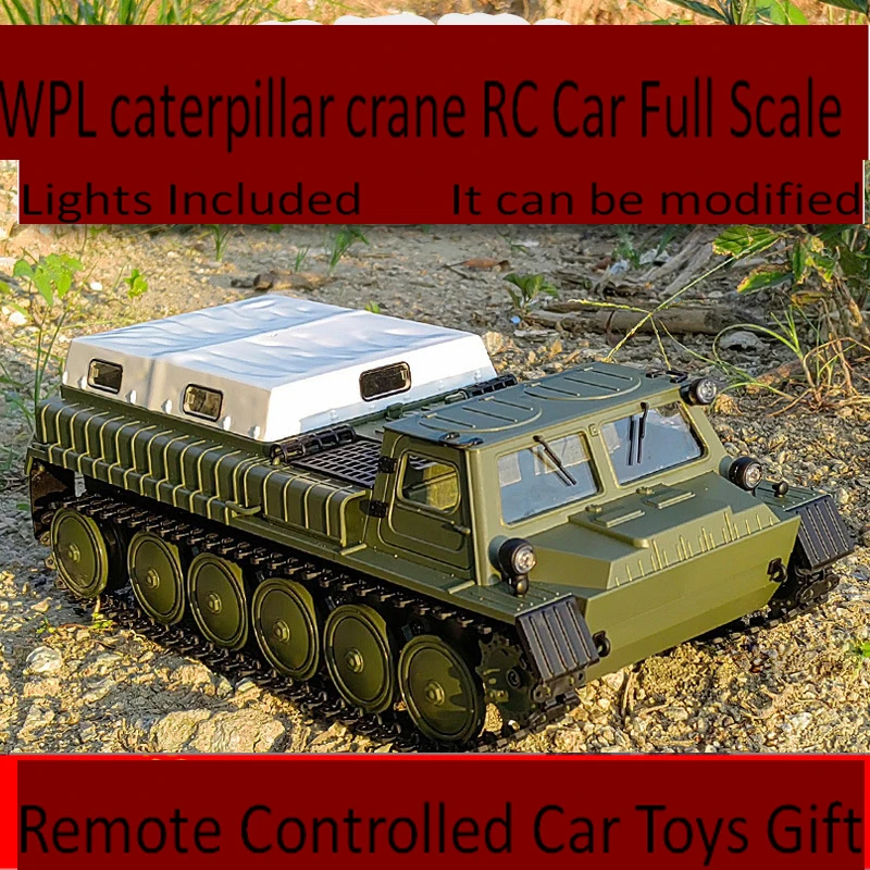 

WPL 1/16 RC Car E-1 Tracked Caterpillar Car 2.4G Full Scale Controlled Crawler Truck light Included Toys Gift