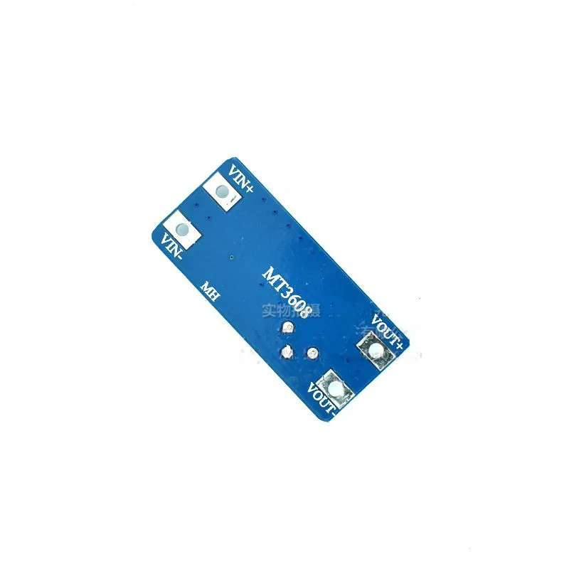 MT3608 DC-DC boost module 2A boost board input voltage 2-24V rises 5/9/12/-28V adjustable