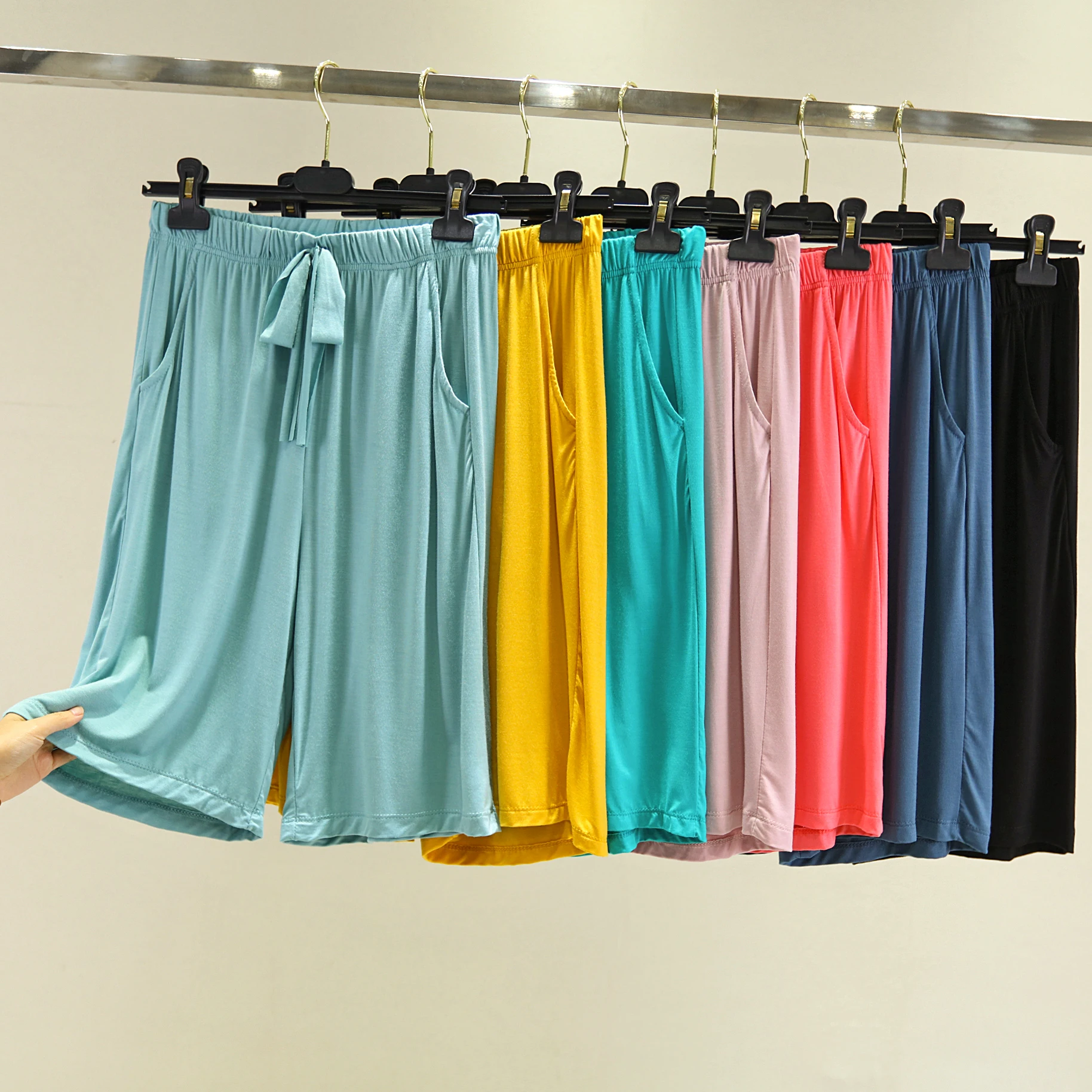 High Waist Modal Shorts Women's Casual Loose Straight Leg Wide Leg Pants Summer 2026 Fashion Slimming Versatile Casual Shorts