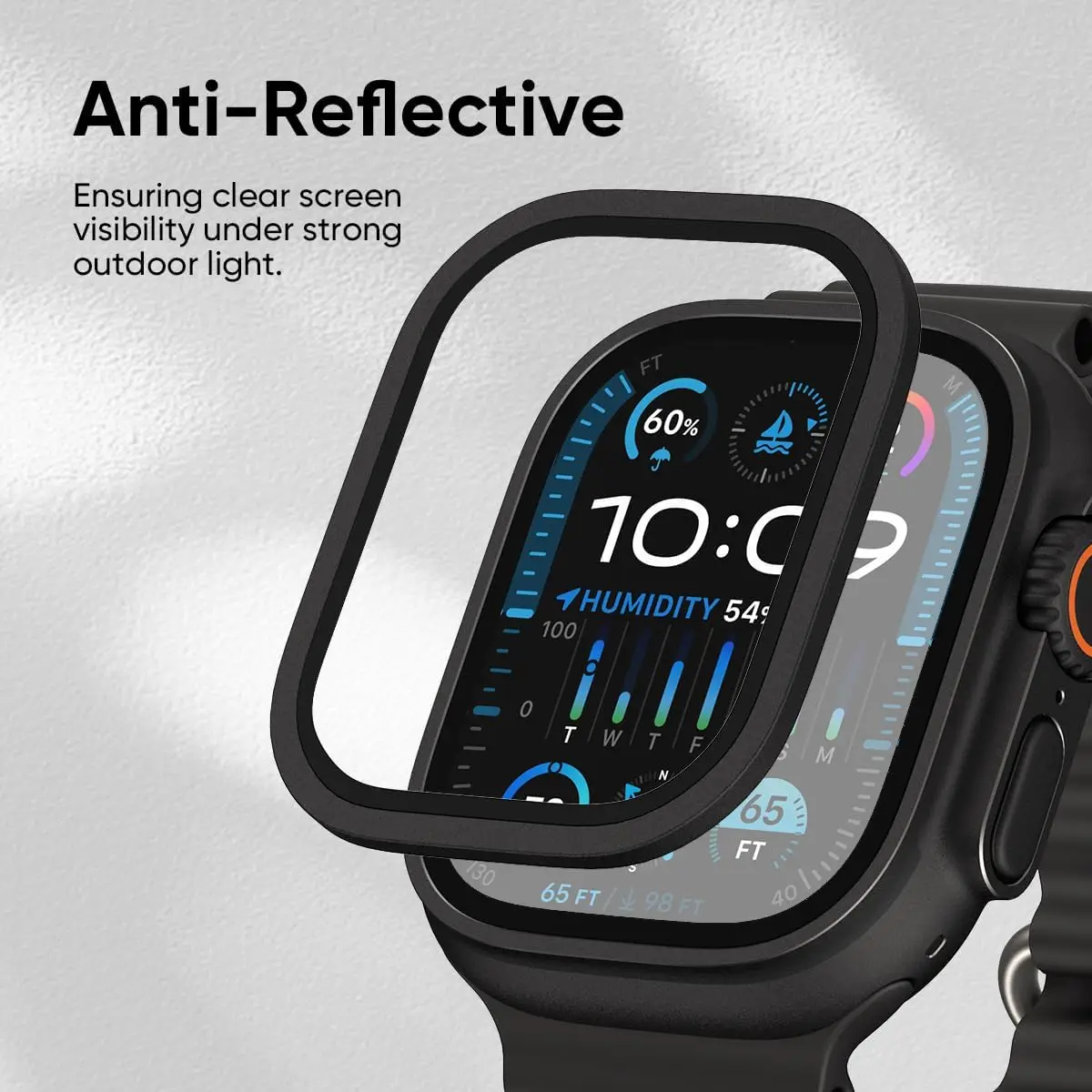 Tempered Glass Film For Apple Watch Ultra 3 Aluminium Metal Frame Anti-Scratch Screen Protector Film For iWatch Ultra 2 1 49mm