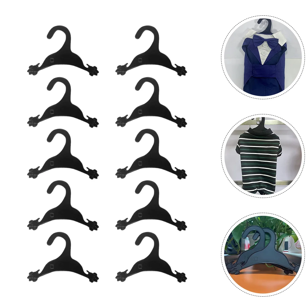 

10 Pcs Pet Clothes Hanger Dog Paw Shape Special for 10pcs Small Costume Clothing Rack Hangers Plastic Dog's