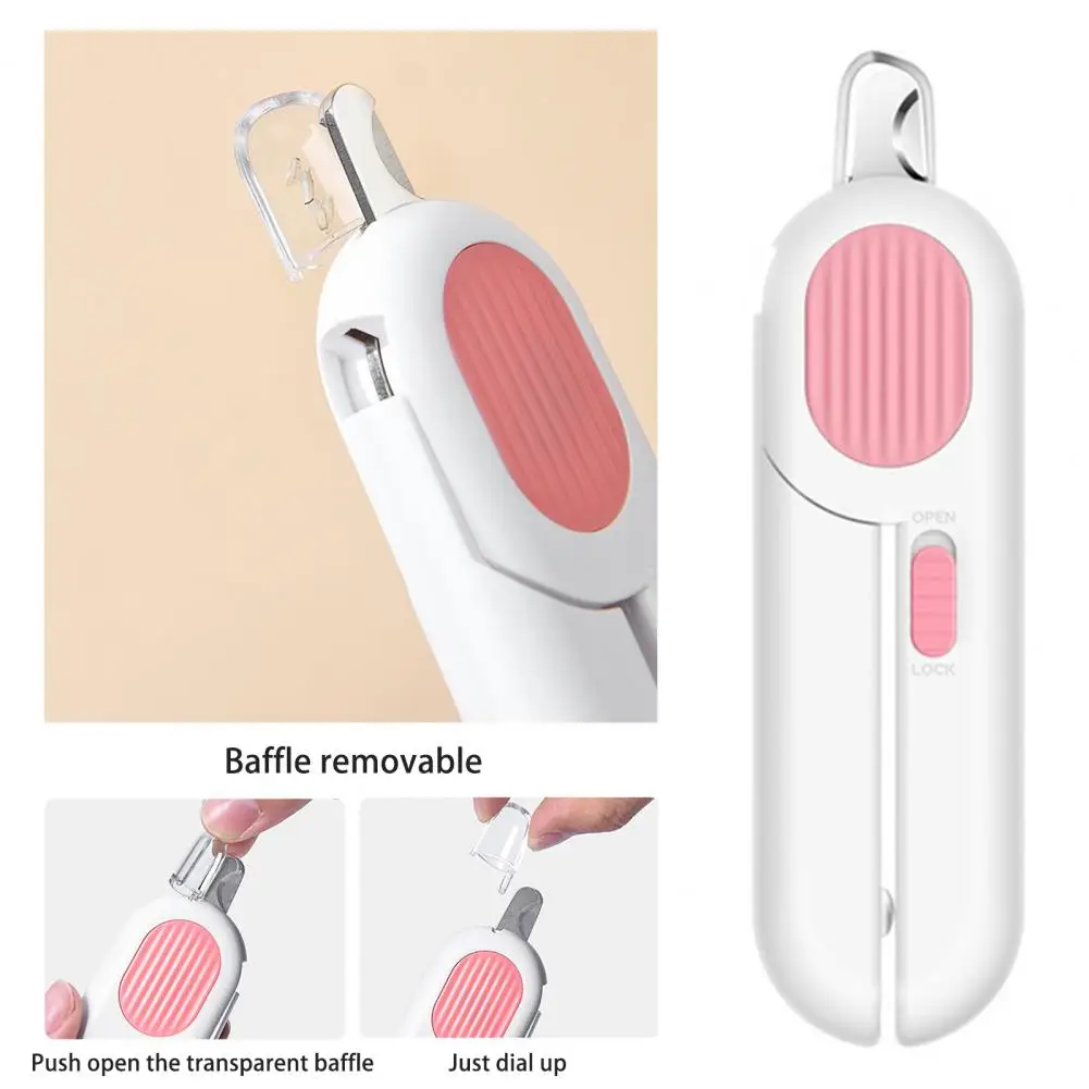 Led Pet Nail Clippers Illuminated Pet Nail Clippers for Cats Dogs Lightweight Stainless Steel Grooming Trimmer with for Rabbits