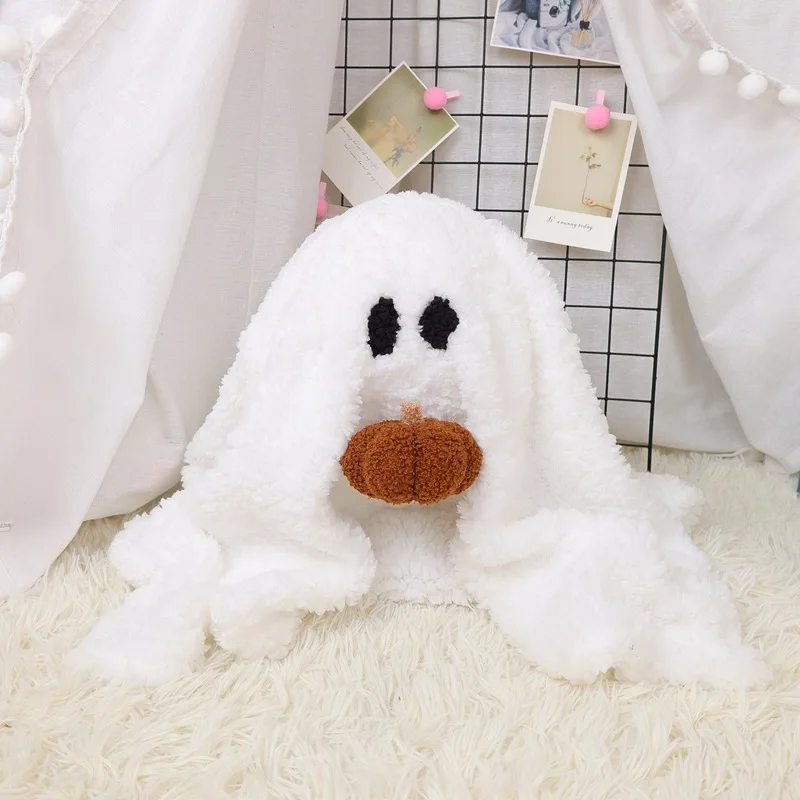 30cm Halloween Gus the Ghost with Pumpkin Plush Toys Cute Soft Stuffed Anime Pillow Dolls For Kid Birthday Christmas Gift