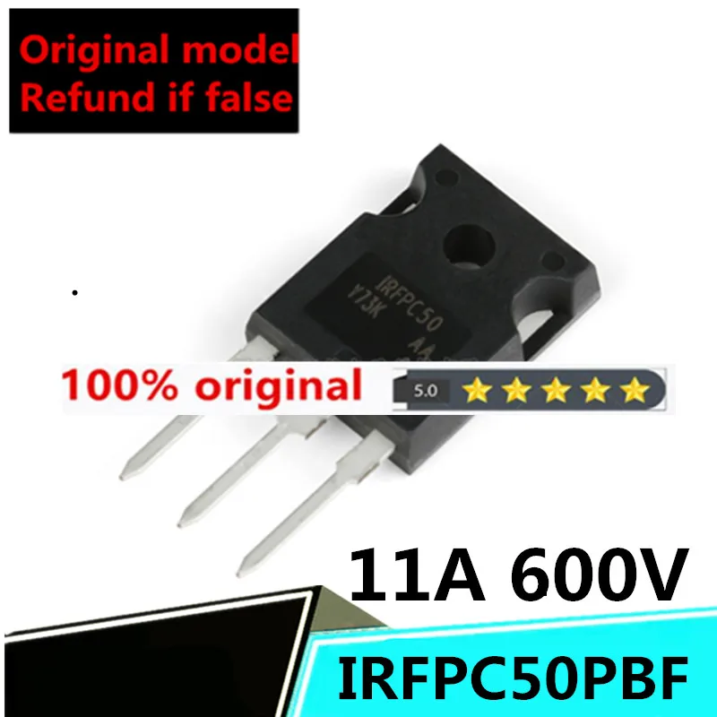 

brand 1PCS original and authentic IRFPC50PBF IRFPC50 TO-247 (AC) N-channel 600V/11A MOSFET FET