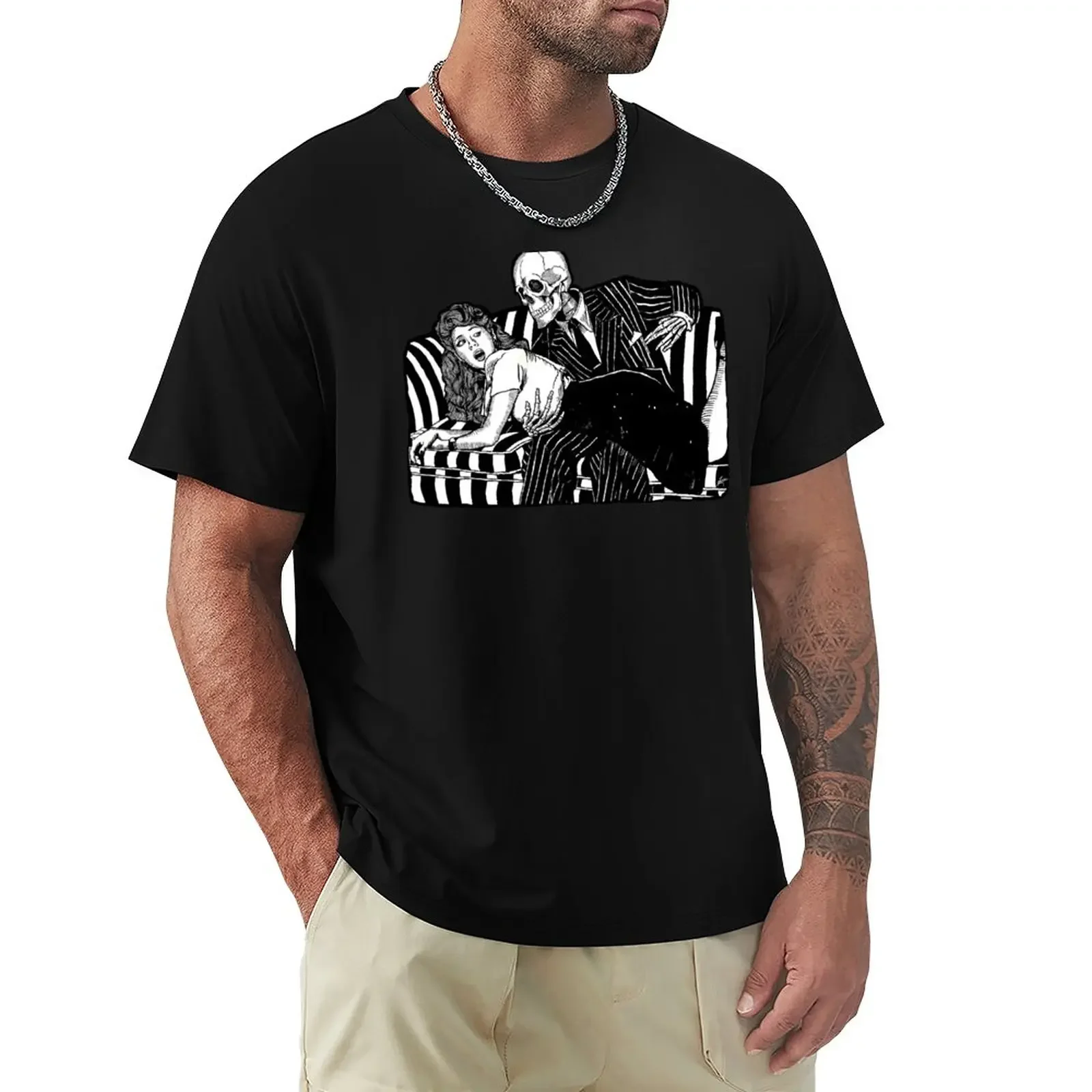 Death and the Maiden: Spanking Edition T-Shirt quick-drying cute tops customs workout shirts for men