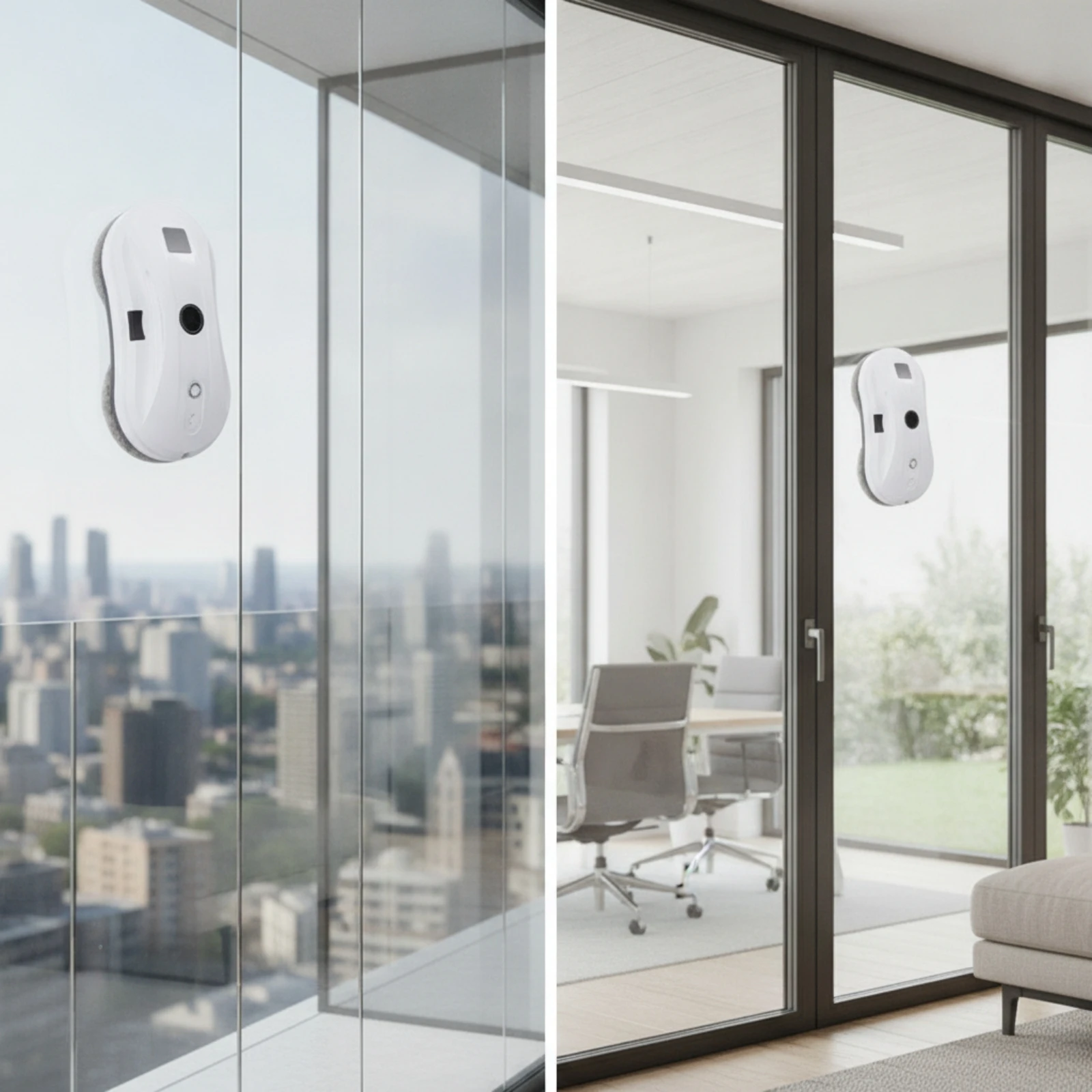 Window Cleaning Robot Automatic Robotic Window Cleaner Appliance Smart Compact for Homeowners, High Glass Surfaces, Apartments