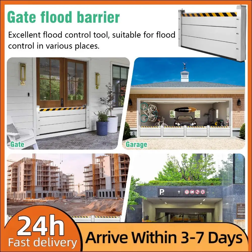 

Household Flood Panel Shield Reusable Multi-Purpose Flooding Baffle Gate Stackable for Gates/Subways/Factories/Garages/Roads