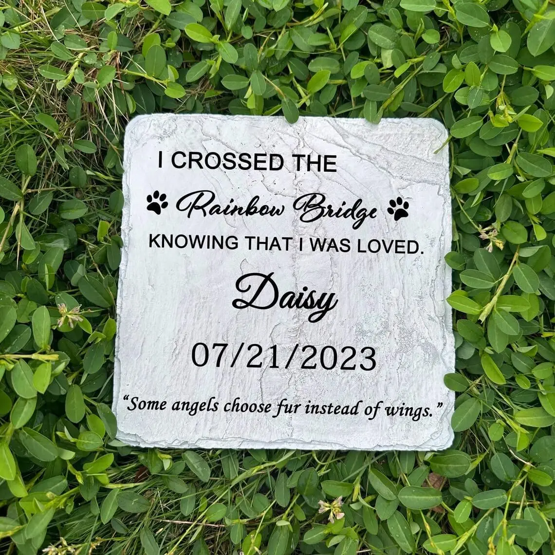 Personalizado Pet Grave Memorial Stone, Pet Sympathy Presentes para cães ou gatos, Perda ao ar livre