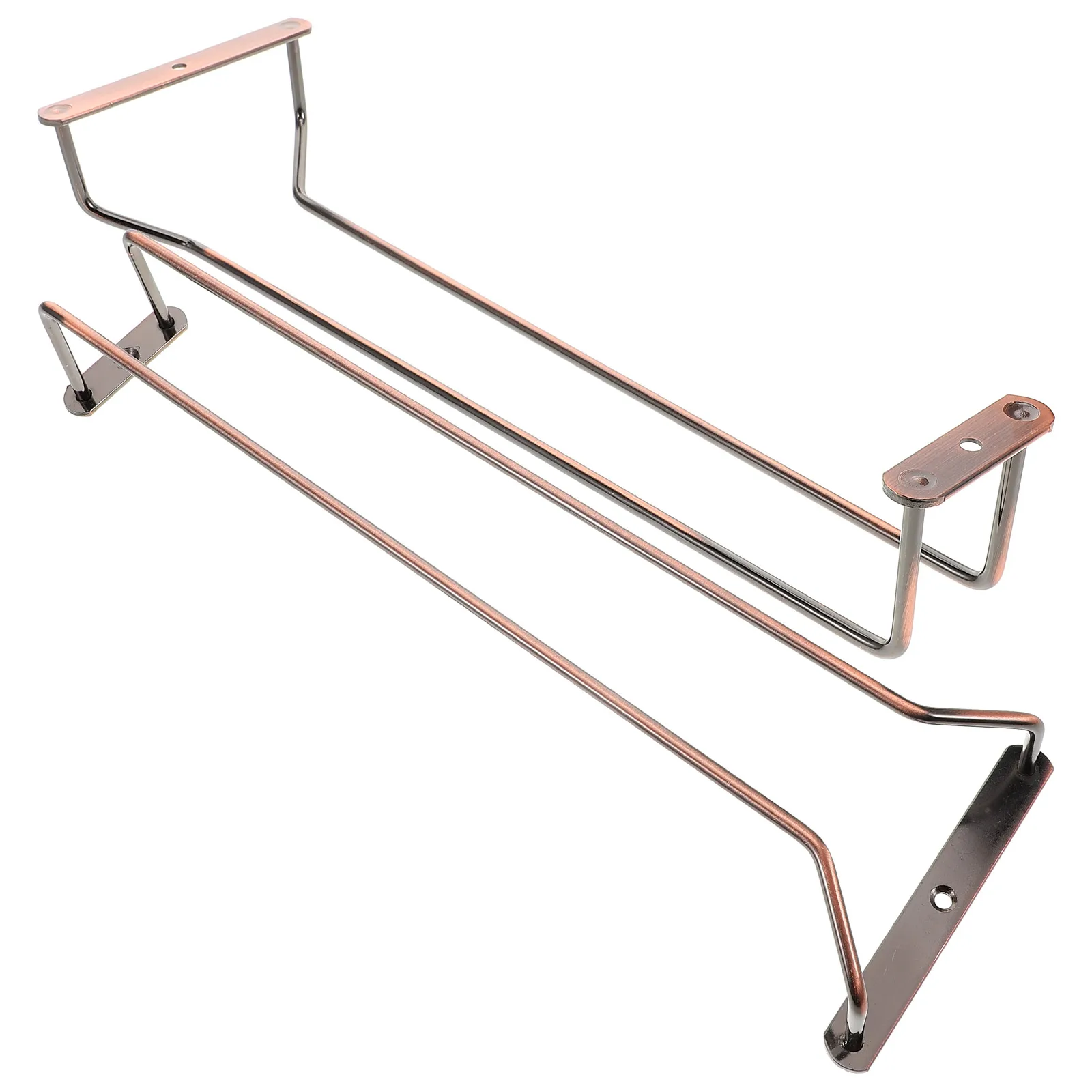 

2 Pcs Glass Holder Hanging Upside Down Rack Iron Wire Bar Glasses ganizer Stemware Kitchen Storage Solution