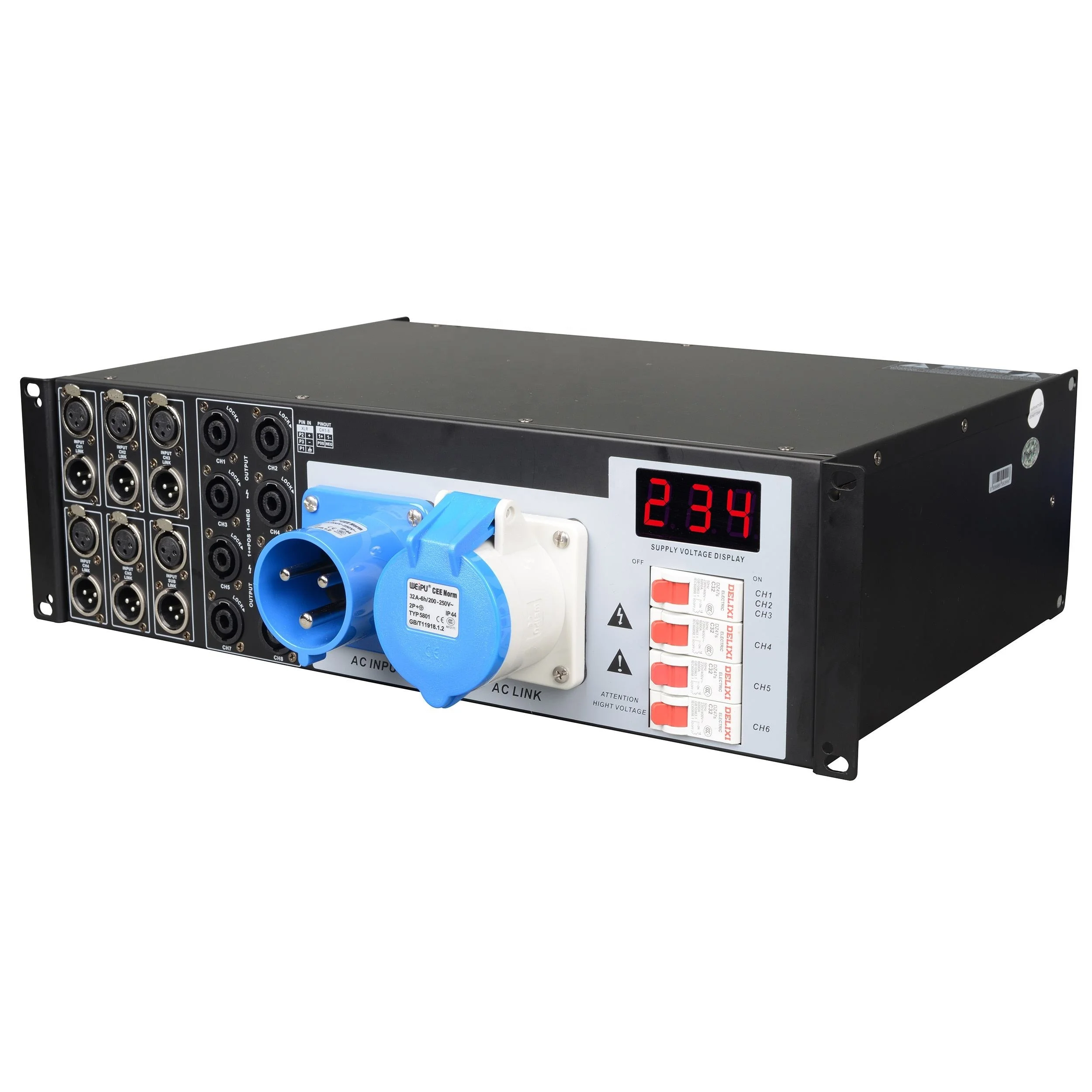 LAS5+1 Professional Stage Performance 3 Phase or 5 Phase Line Array Subwoofer Power Distributor Rack Audio Speaker Power Supply