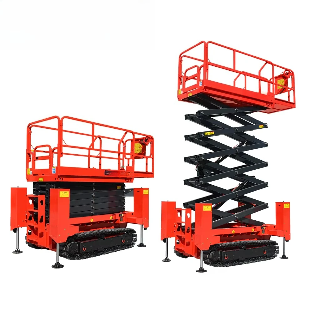 Factory Direct Sale One-Click Leveling Crawler Lift All-Terrain Self-Propelled Stainless Steel Scissor Lift