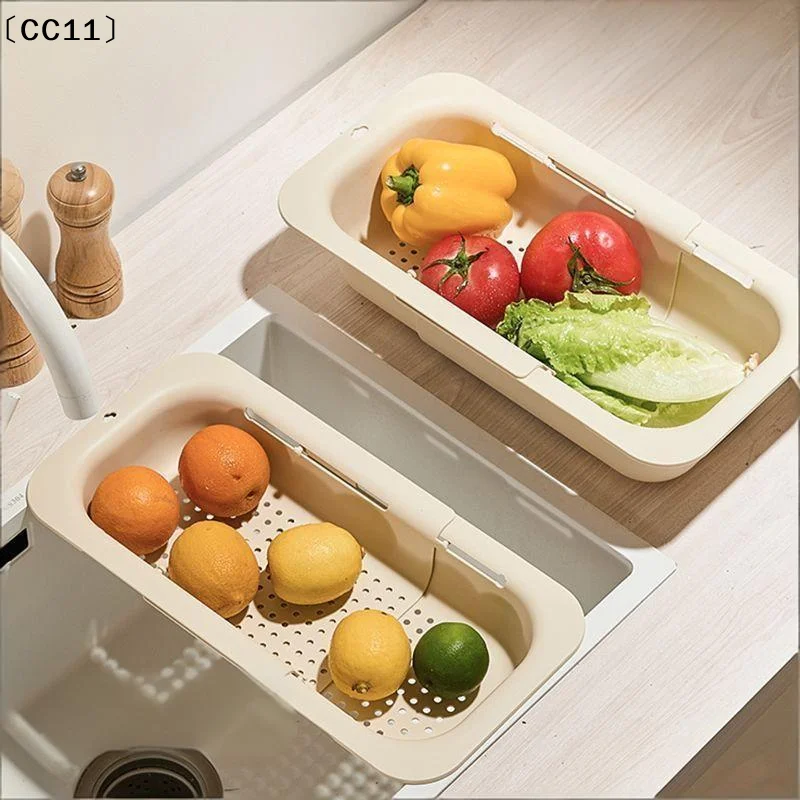 Food Storage Non Toxic - Keranjang Pembuangan Teleskopik, Keranjang Penyimpanan Wastafel