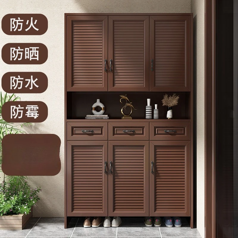 

Outdoor Garden Aluminum Alloy Waterproof Sunscreen Storage Locker Door Hall Large Capacity Shoe Cabinet Storage Cabinet