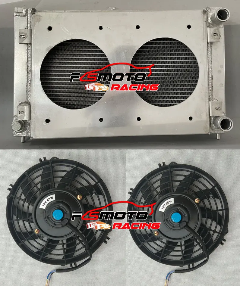 مشعاع ألومنيوم + كفن + مراوح لشركة فولكس فاجن كوررادو شيروكو جيتا جولف GTI MK2 1.8 16V 1986-1992 87 88 89 90 91 92