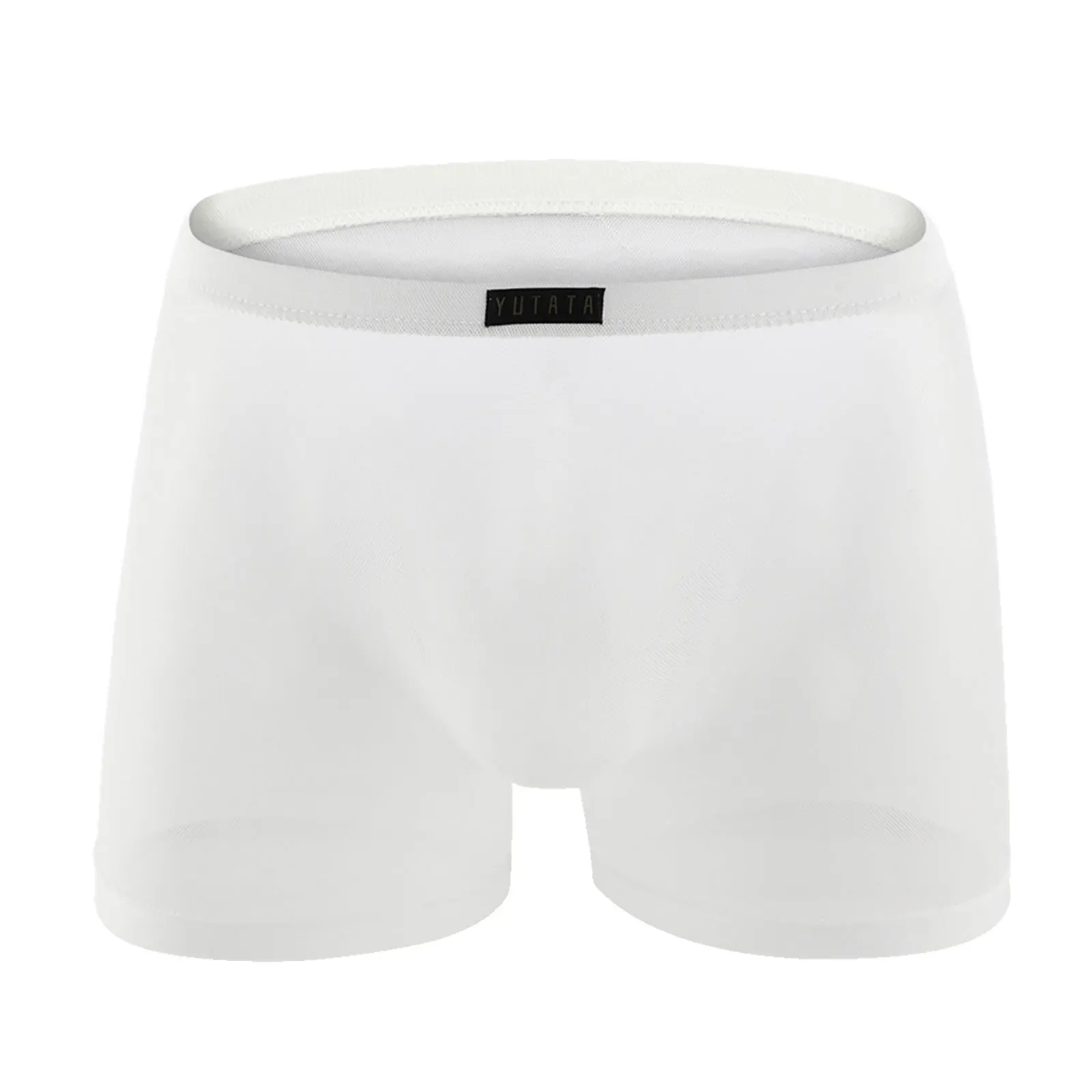 Boxer en maille transparente pour homme, culotte taille basse, taille élastique, caleçon super fin commandé, sous-vêtement transparent