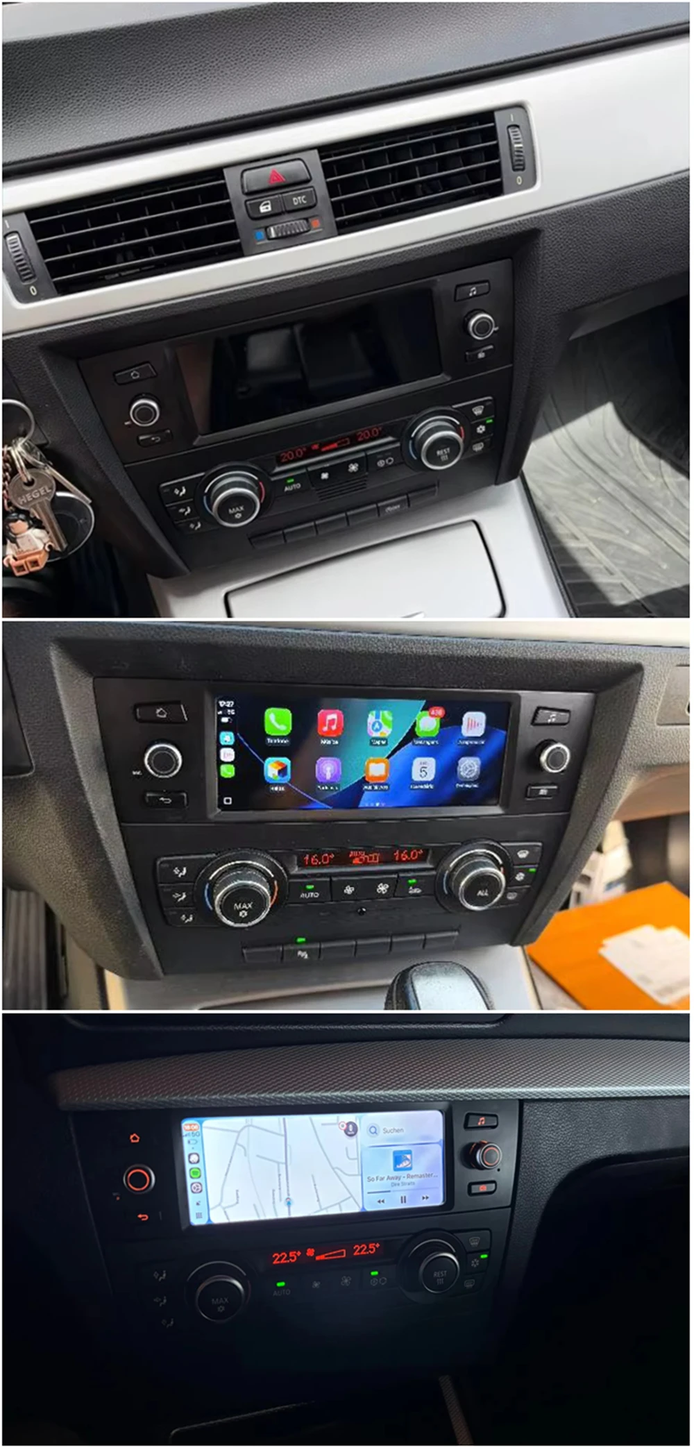 Kabelloses CarPlay Android Auto Autoradio für BMW 1er 3er E81 E82 E87 E88 E90 E91 E92 E93 Multimedia-System Autoradio CD – Detail 4