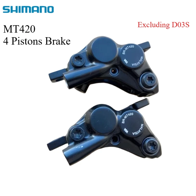 Shimano DEORE MT420 Hydraulic Disc Brake BR-MT420 Brake Caliper with 4 Pistons, Suitable for MTB Original Shimano image 3