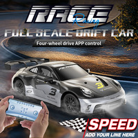 2025 New KF28 1：16 4WD Drift Car Remote Controller Cell Phone Dual Control 2.4G RC Car Race High Speed Offroad GTR Track Car