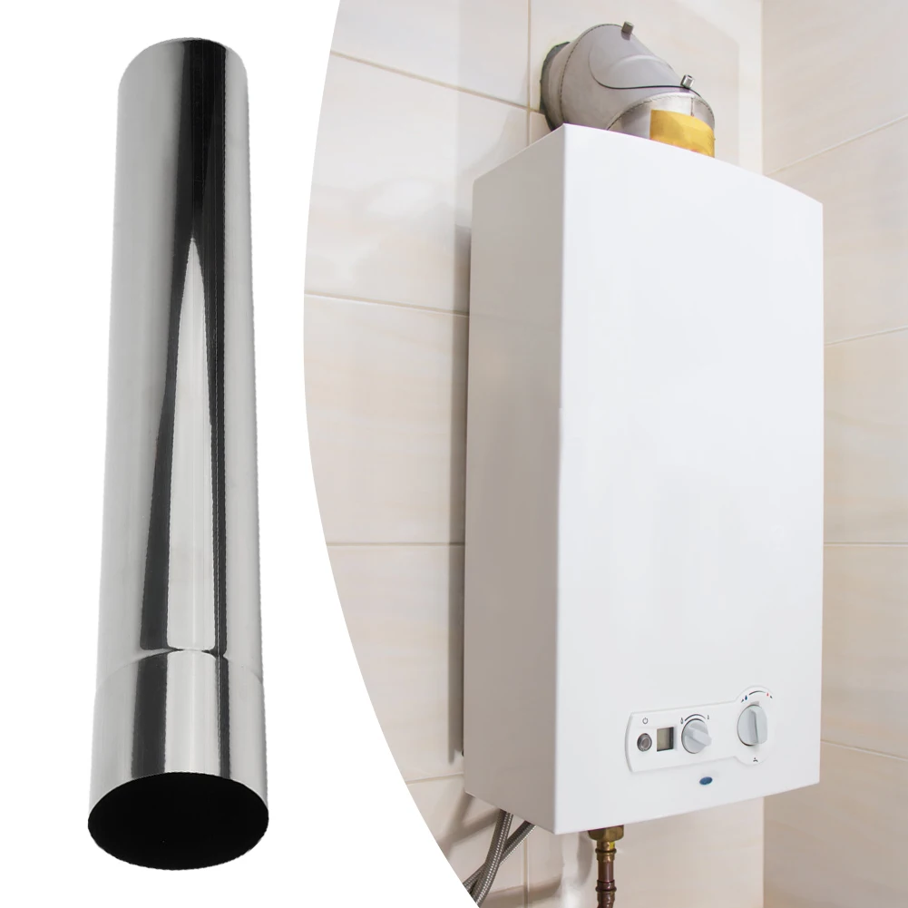 2.3in Stainless Steel Stove Pipe Chimney Flue Liner Rigid Multi Fuel 20cm/30cm/40cm  Stove Boiler Exhaust Pipe Flue Liner
