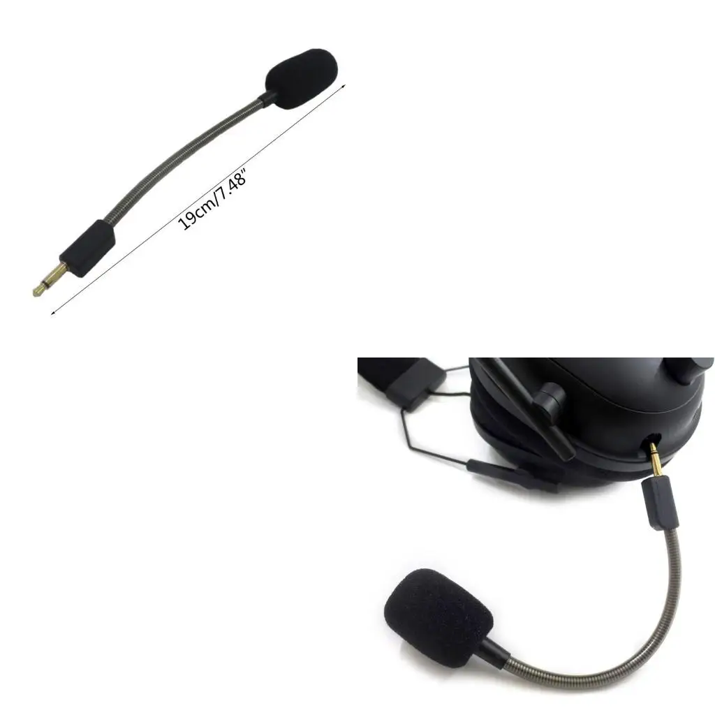 Game Mic Replacement for BlackShark V2/V2 V2 Gaming Headset, 3.5mm Microphone Boom with Foam Cover