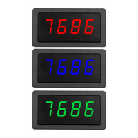 Red Blue Green LED RPM Gauge Speed Meter Counter With NPN Hall Proximity Sensor Switch 0.56 inch 4 Digital Tachometer