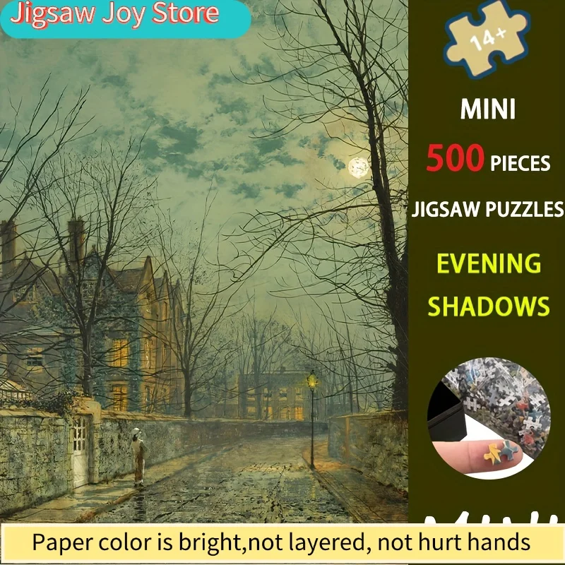 

Пазл Atkinson Grimshaw «Вечерние тени», 15x10 дюймов, премиум-бумага, для взрослых, викторианский рождественский подарок для любителей искусства