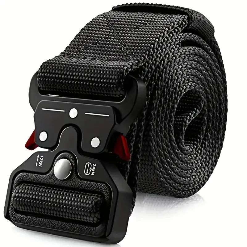 Men's High-Quality Canvas Belt Outdoor Multifunctional Belt Sports Daily Wear Jeans Tactical Adjustable Heavy-Duty Waist Belt ﻿ view 6