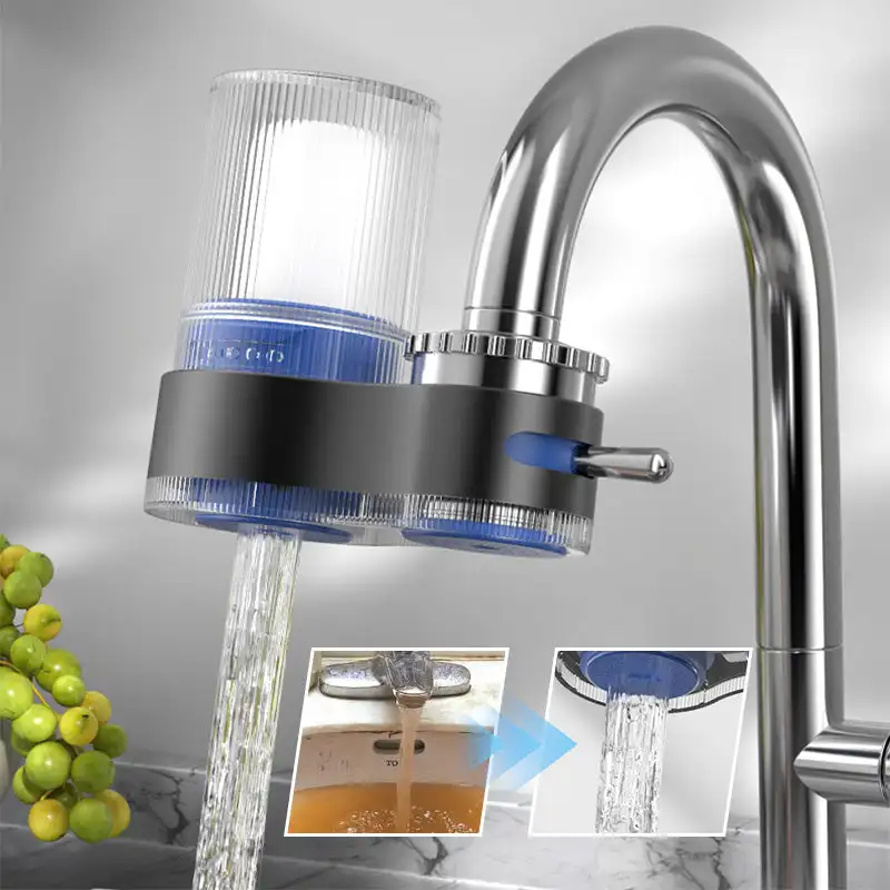 Faucet Tap Water Purifier Physical Filtering for Home Kitchen 2 Filter Element Removable Washable Filter Water Purifier Aerator