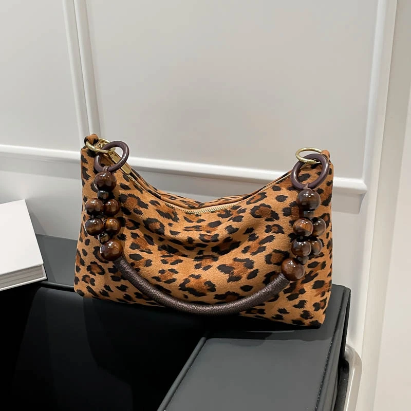 

Стильный дизайн, модные сумки на плечо с леопардовым принтом, простые универсальные популярные сумки для женщин, новинка зимы 2023 года